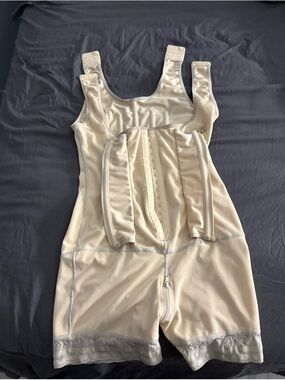 Shape FX Cream Full-Body Shapewear Bodysuit with Front Closure